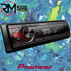 Pioneer MVH-330DAB 1-DIN receiver with DAB/DAB+ Bluetooth Red illumination USB